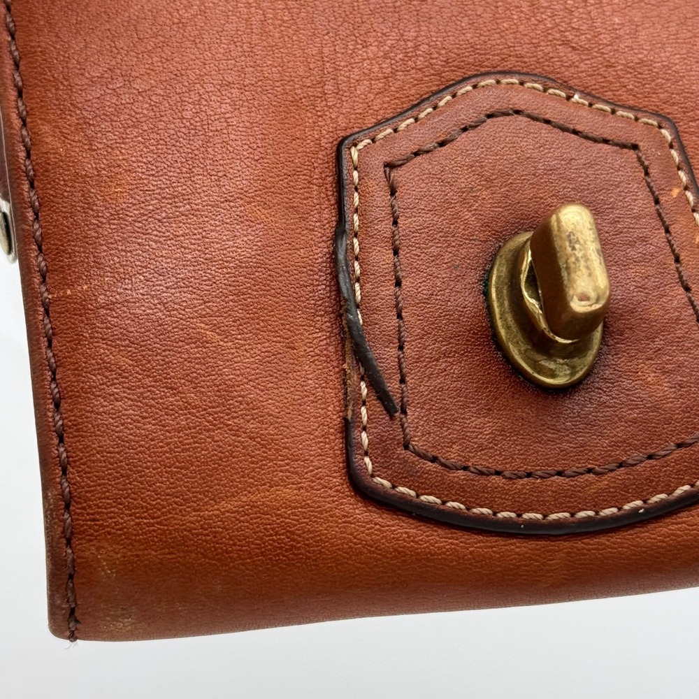 Vintage COACH Legacy Leather Turnlock Kisslock French Purse Wallet Tan 65th Anni - Picture 7 of 16